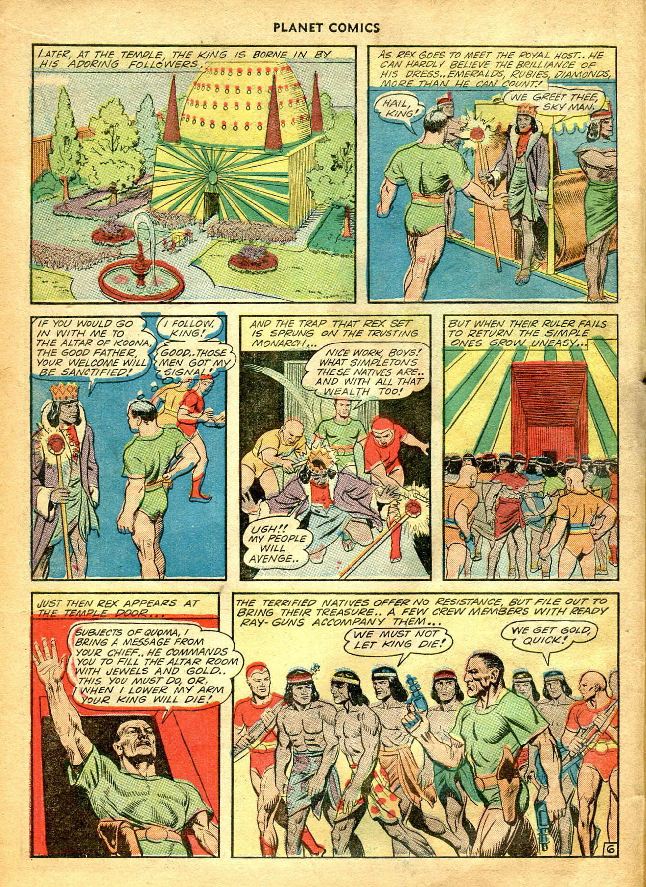 Planet Comics #26 (Fiction House), page 19. Public domain (US).