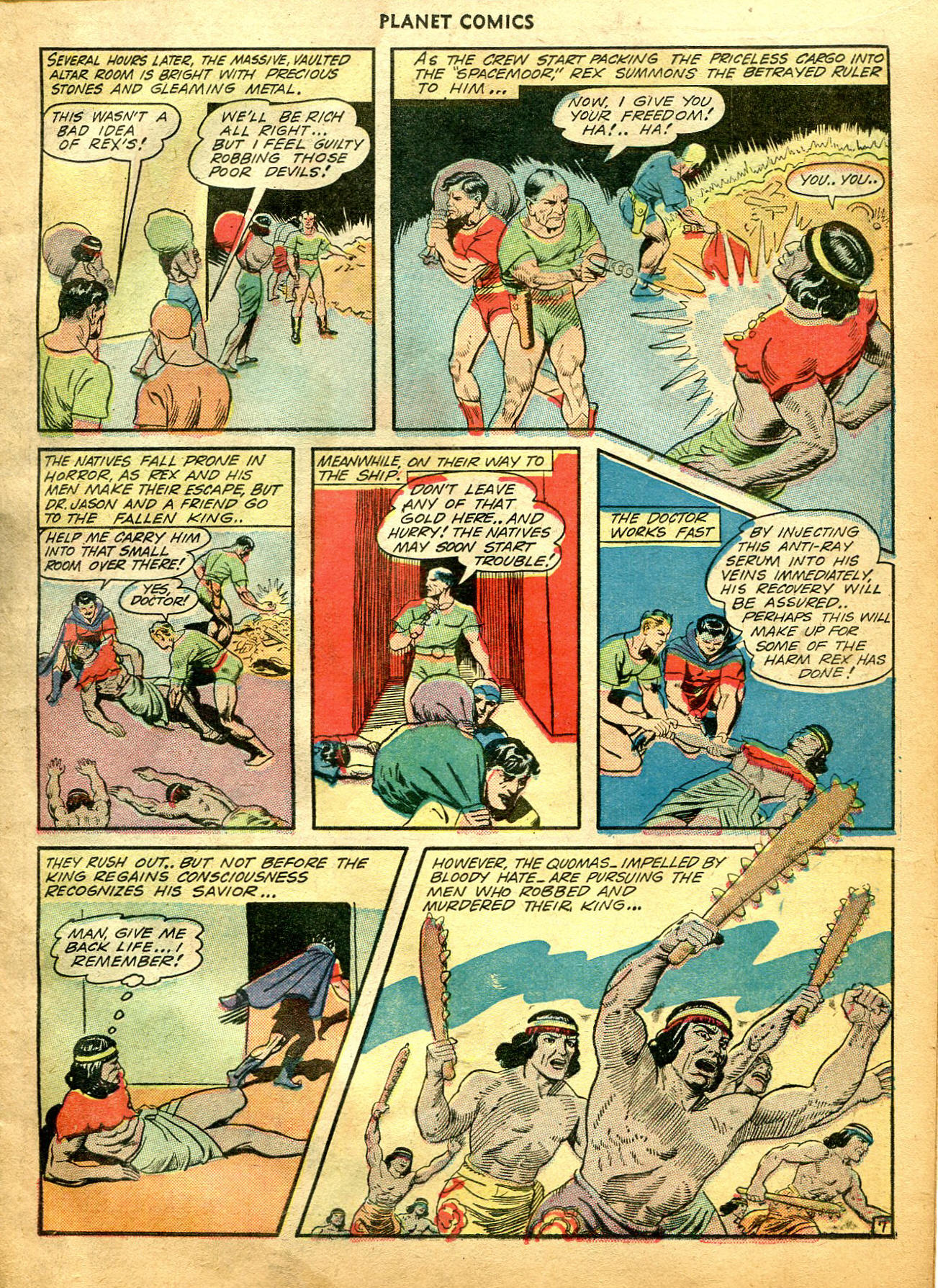 Planet Comics #26 (Fiction House), page 20. Public domain (US).