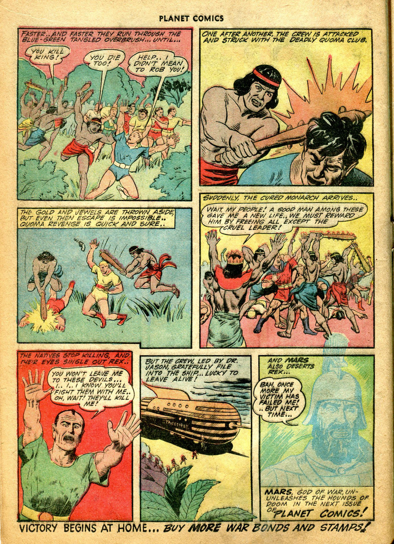 Planet Comics #26 (Fiction House), page 21. Public domain (US).
