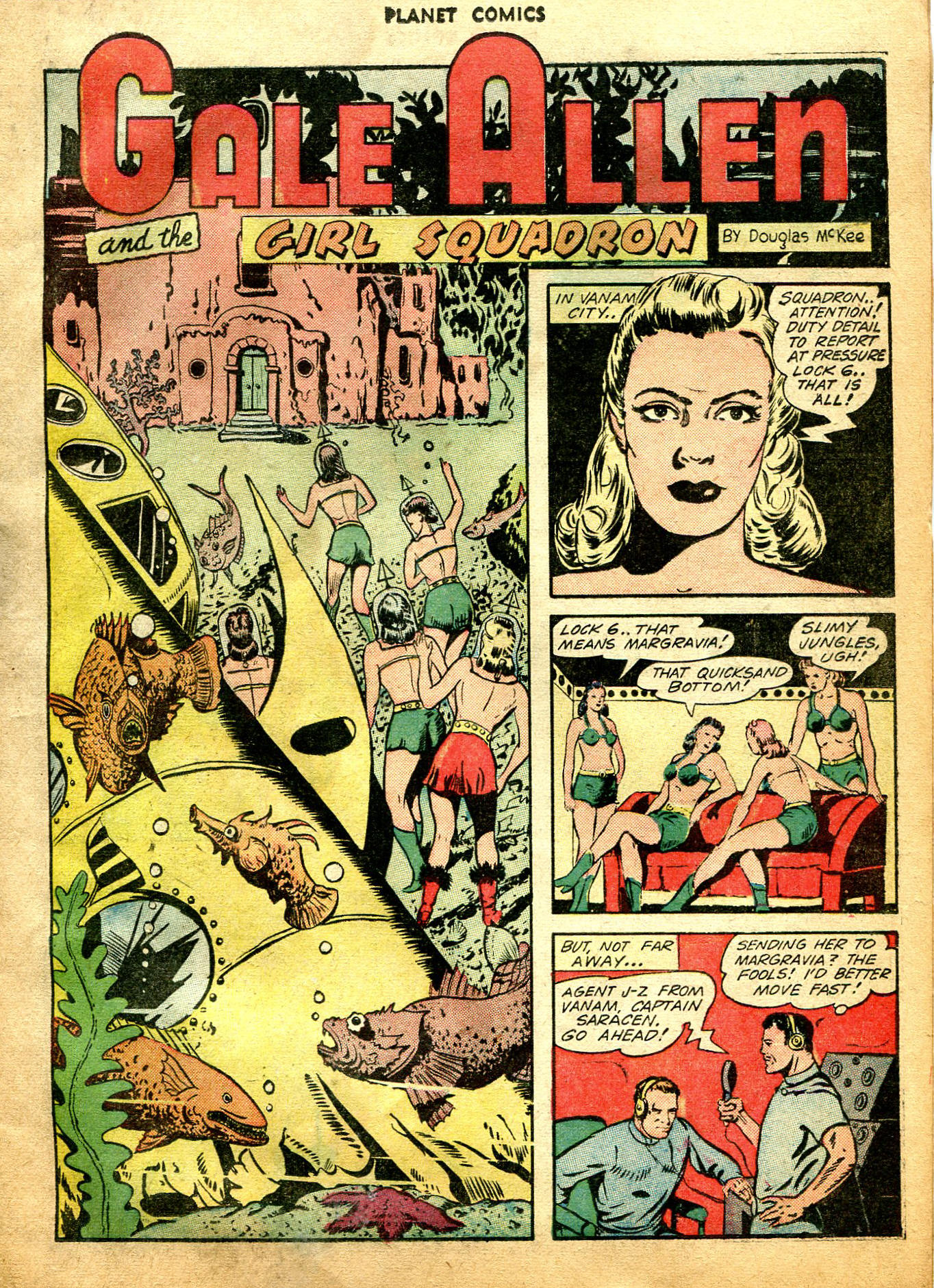 Planet Comics #26 (Fiction House), page 22. Public domain (US).