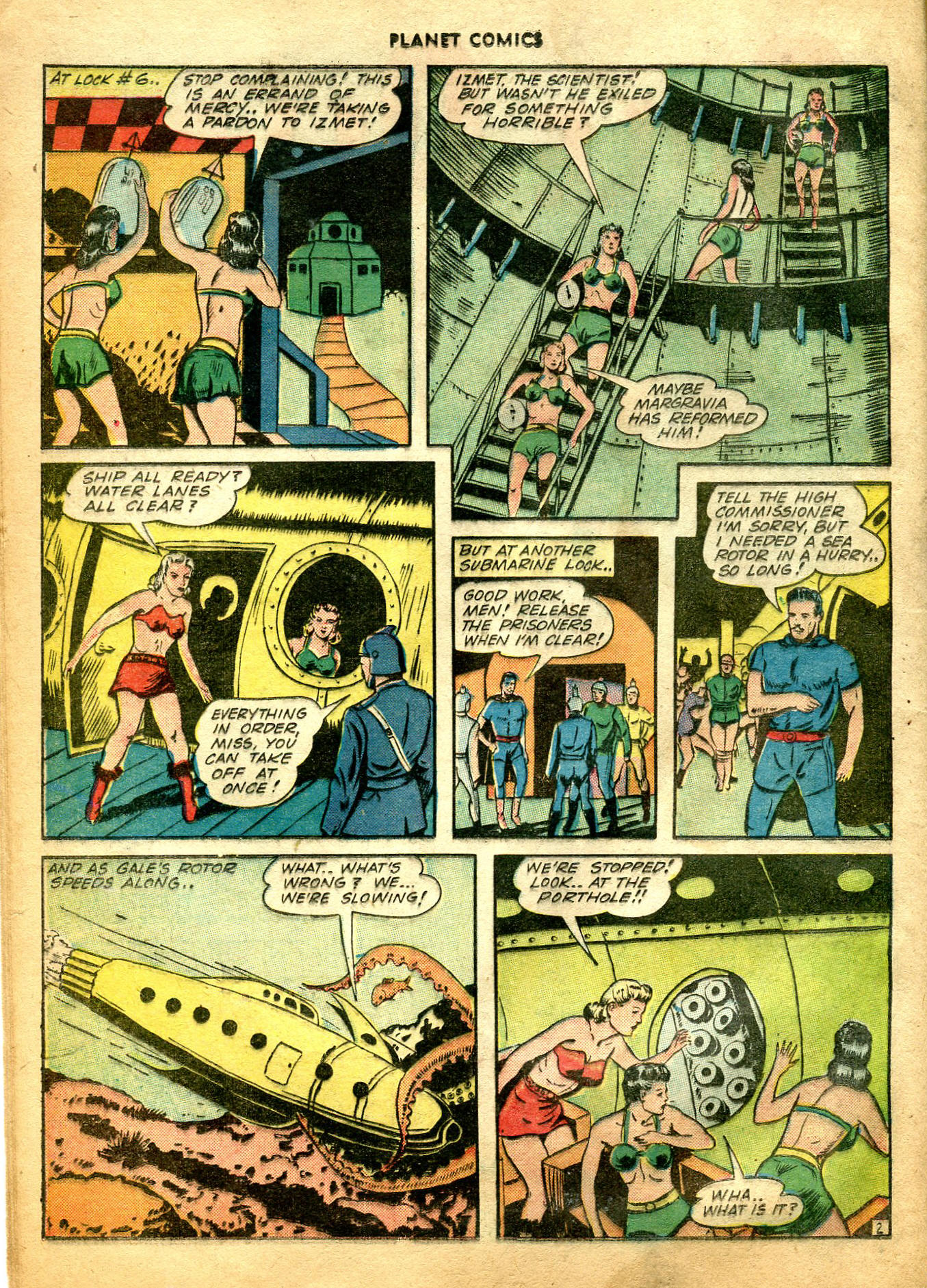 Planet Comics #26 (Fiction House), page 23. Public domain (US).