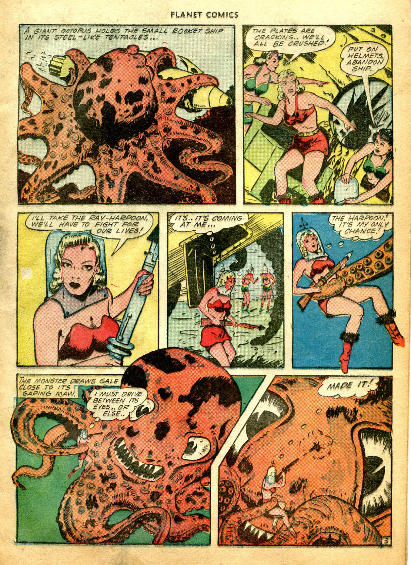 Planet Comics #26 (Fiction House), page 24. Public domain (US).