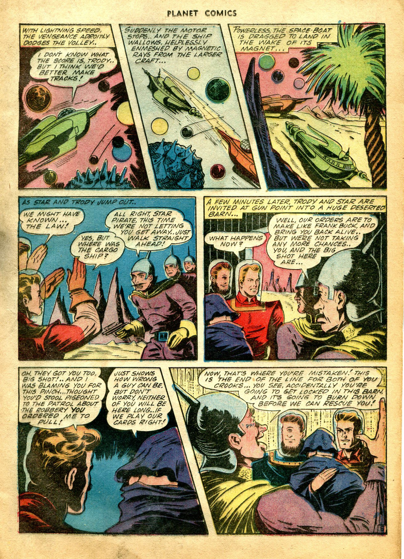 Planet Comics #26 (Fiction House), page 32. Public domain (US).
