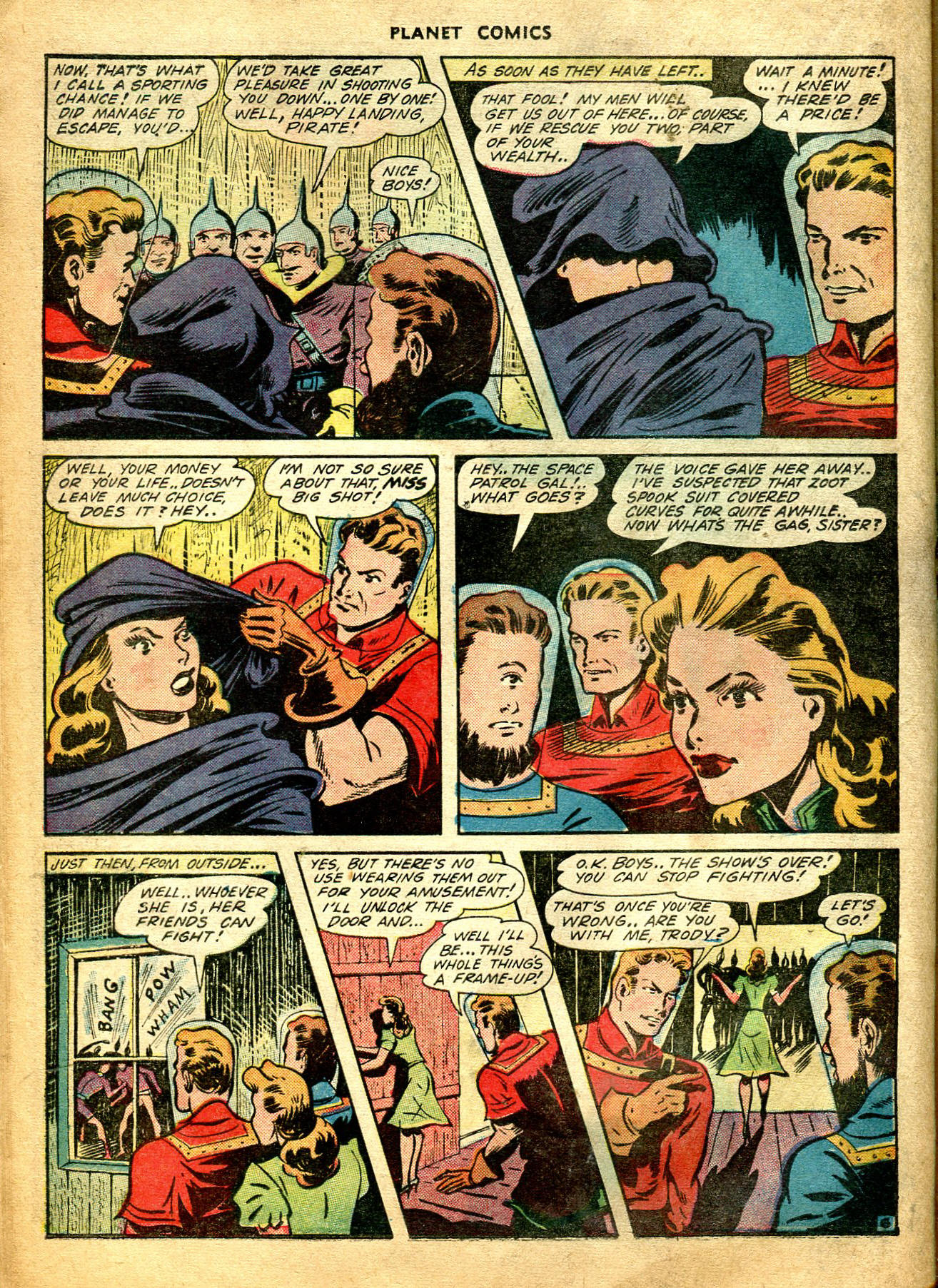 Planet Comics #26 (Fiction House), page 33. Public domain (US).