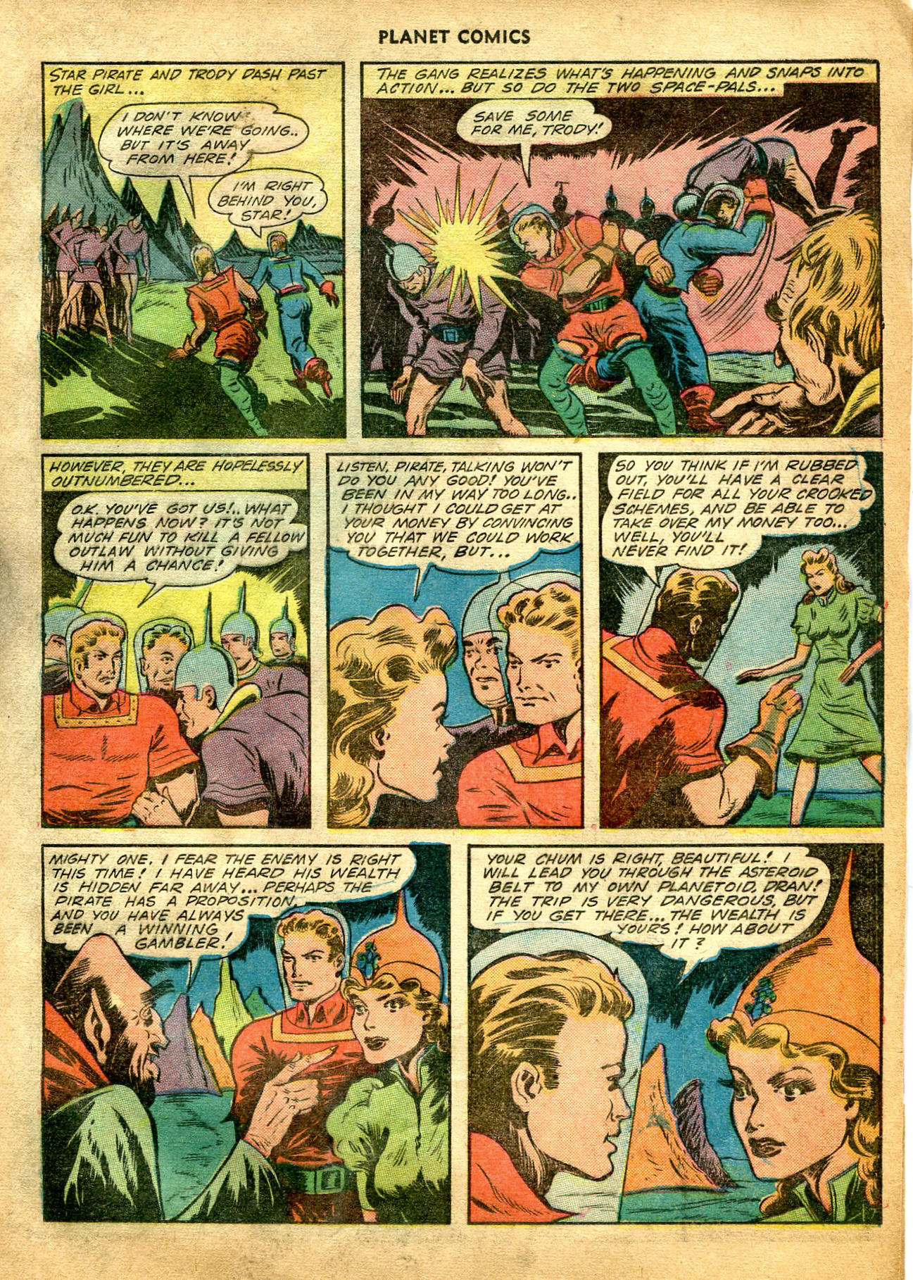 Planet Comics #26 (Fiction House), page 34. Public domain (US).