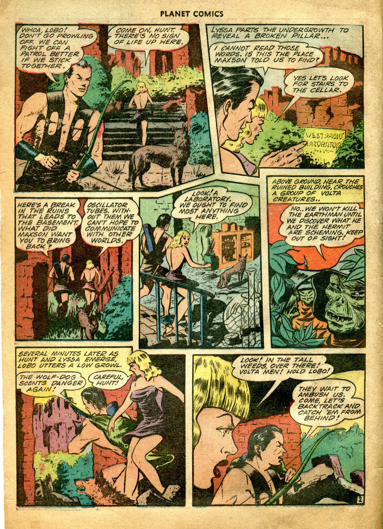 Planet Comics #26 (Fiction House), page 5. Public domain (US).