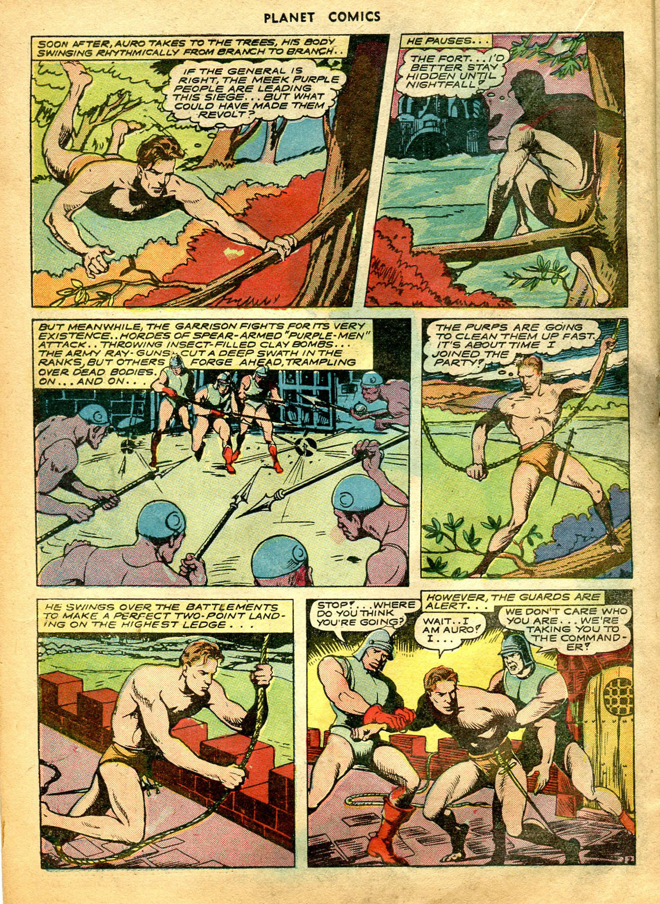 Planet Comics #26 (Fiction House), page 41. Public domain (US).