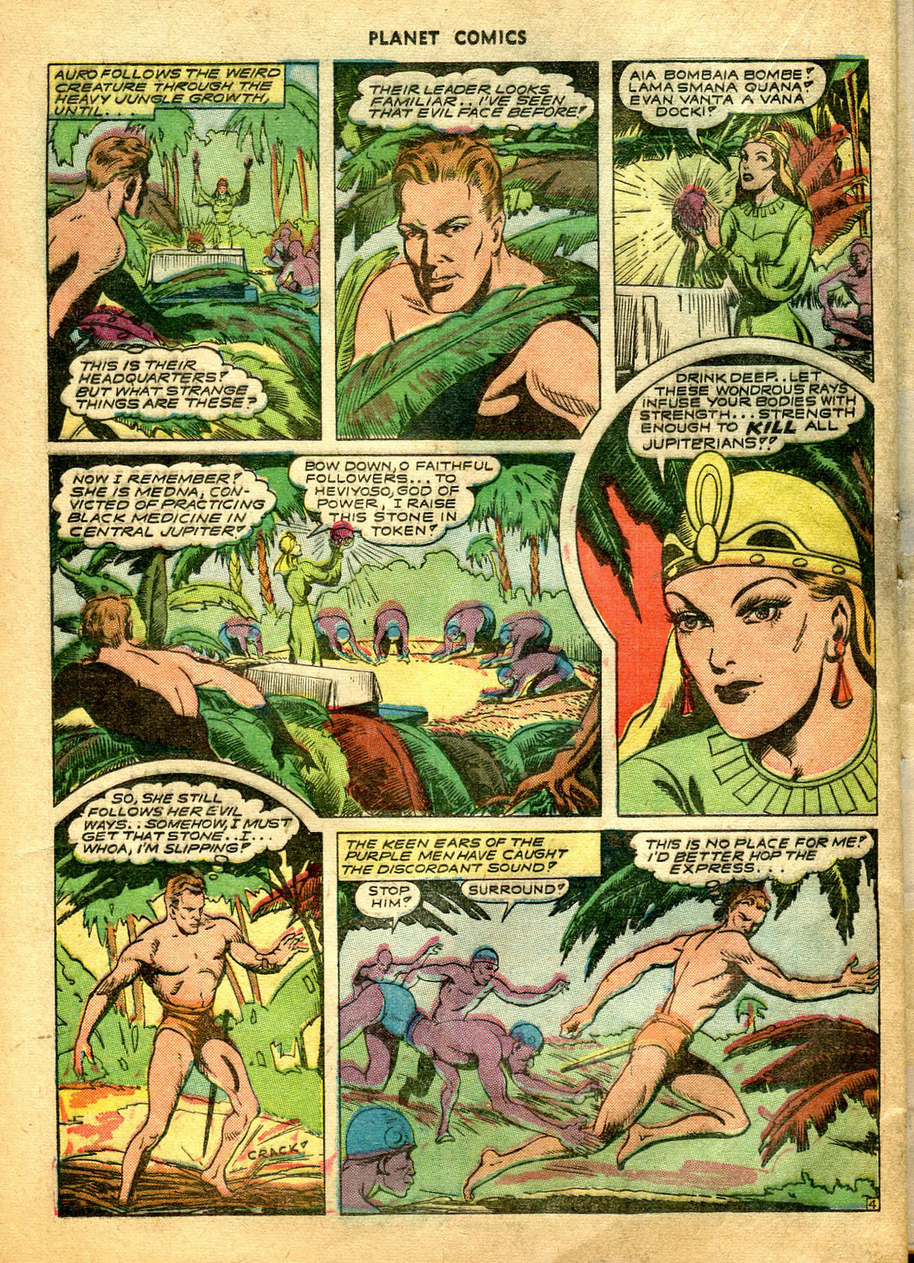 Planet Comics #26 (Fiction House), page 43. Public domain (US).