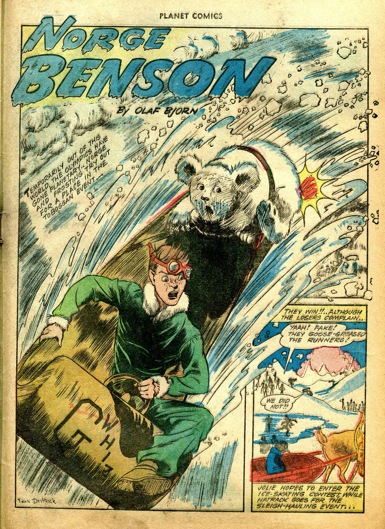 Planet Comics #26 (Fiction House), page 46. Public domain (US).