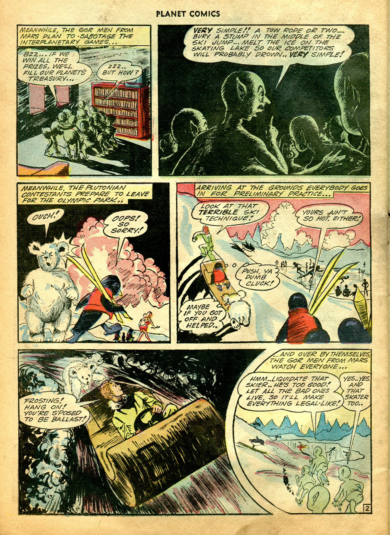 Planet Comics #26 (Fiction House), page 47. Public domain (US).