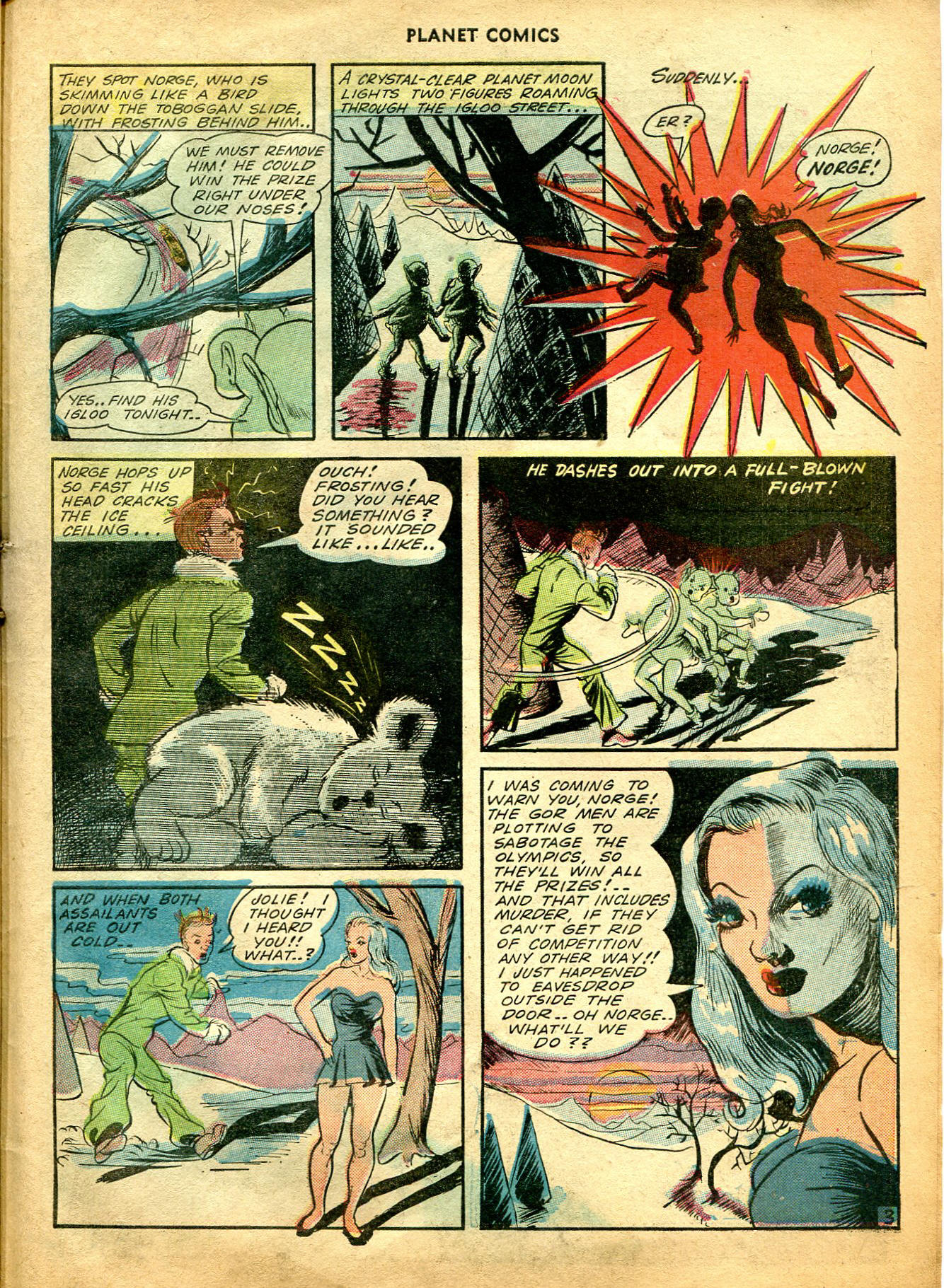 Planet Comics #26 (Fiction House), page 48. Public domain (US).