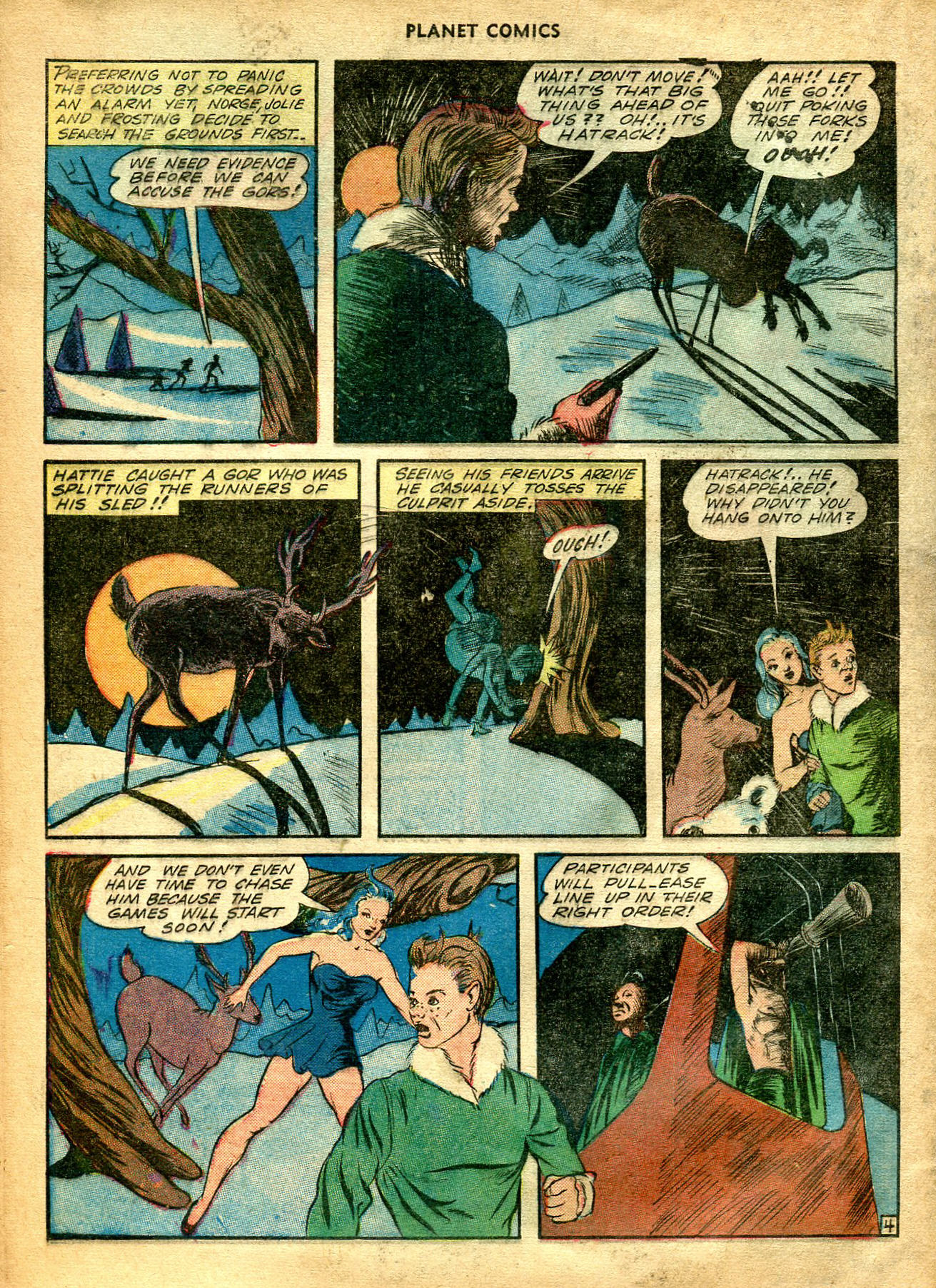 Planet Comics #26 (Fiction House), page 49. Public domain (US).