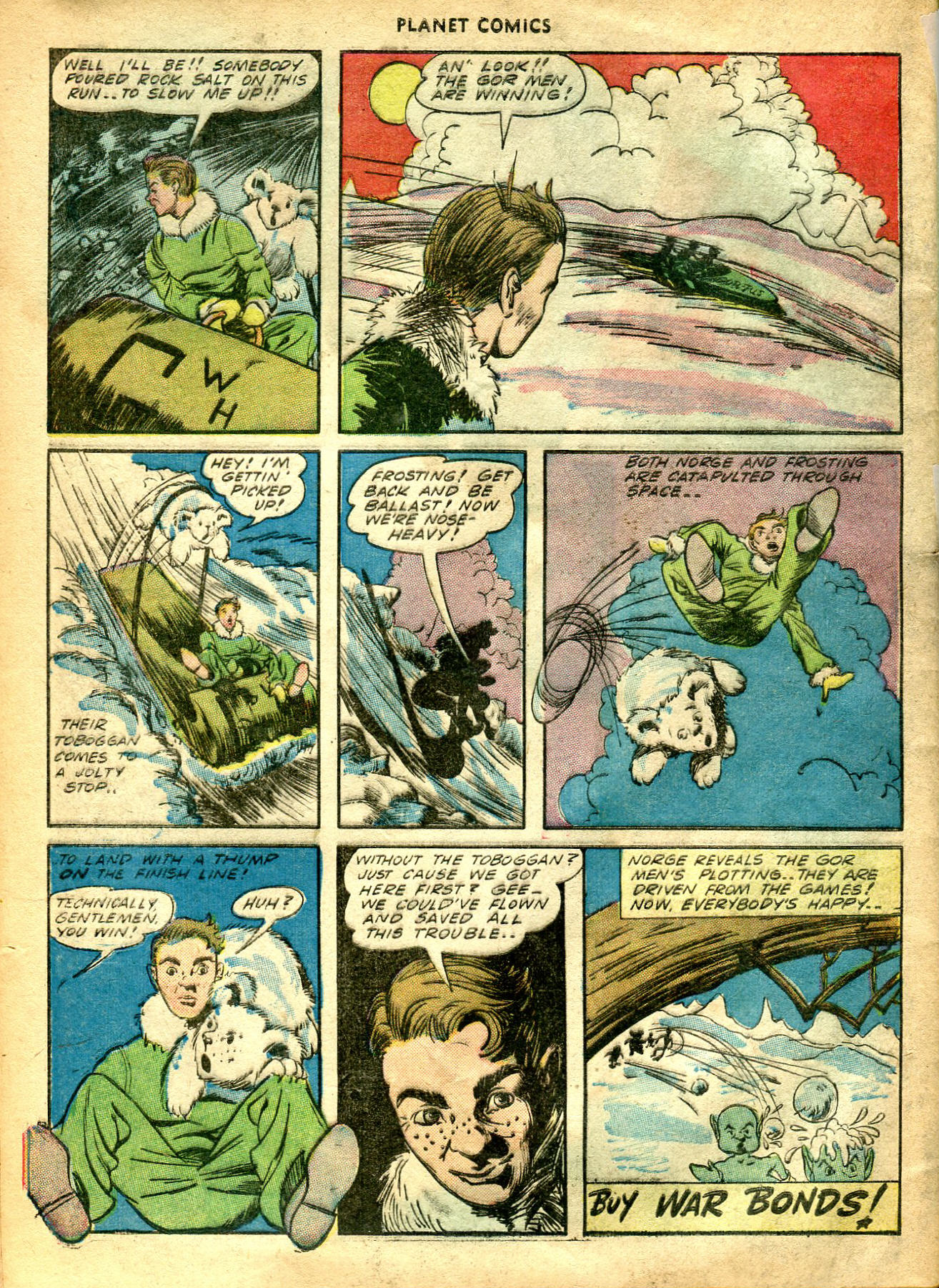 Planet Comics #26 (Fiction House), page 51. Public domain (US).