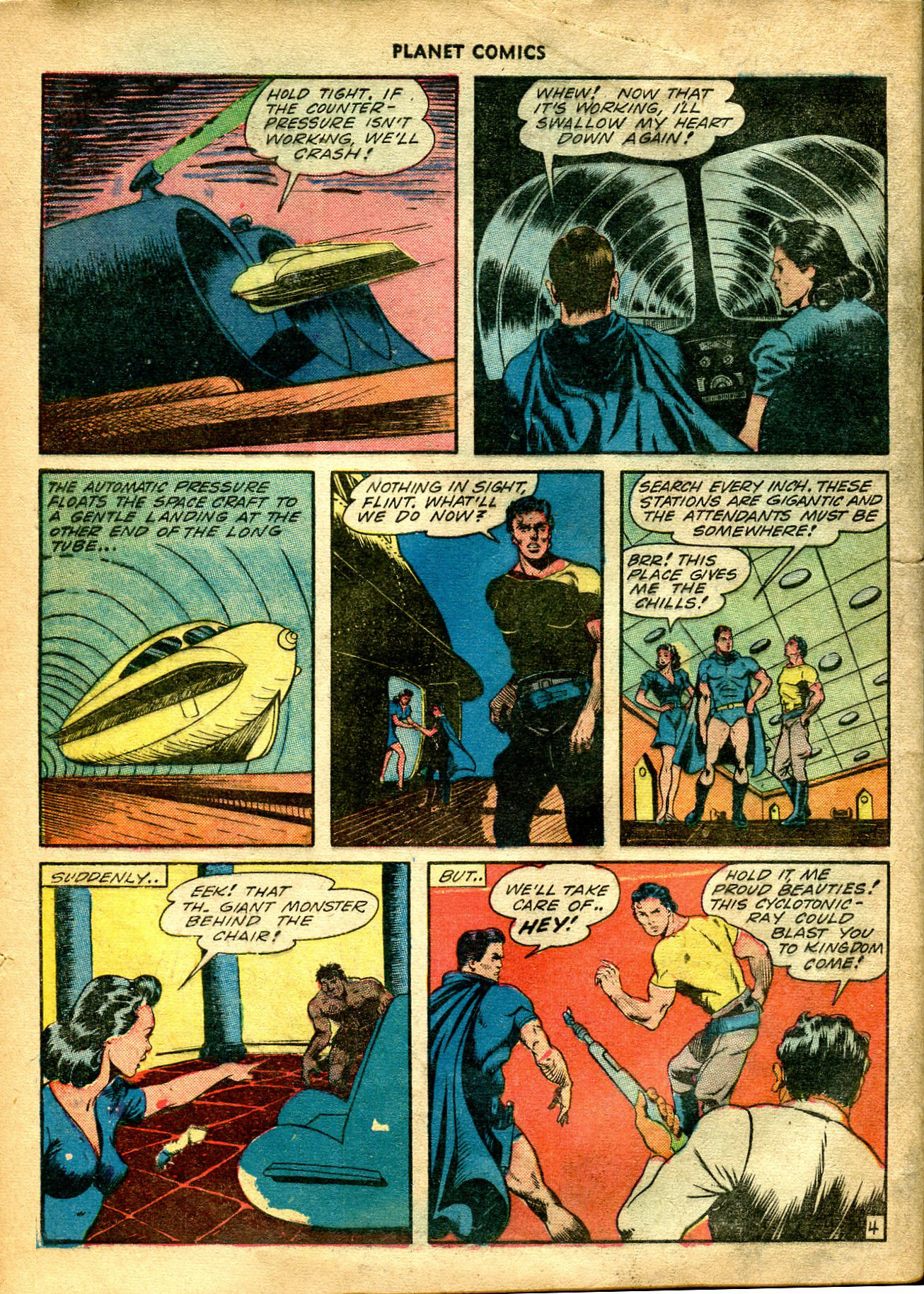 Planet Comics #26 (Fiction House), page 55. Public domain (US).