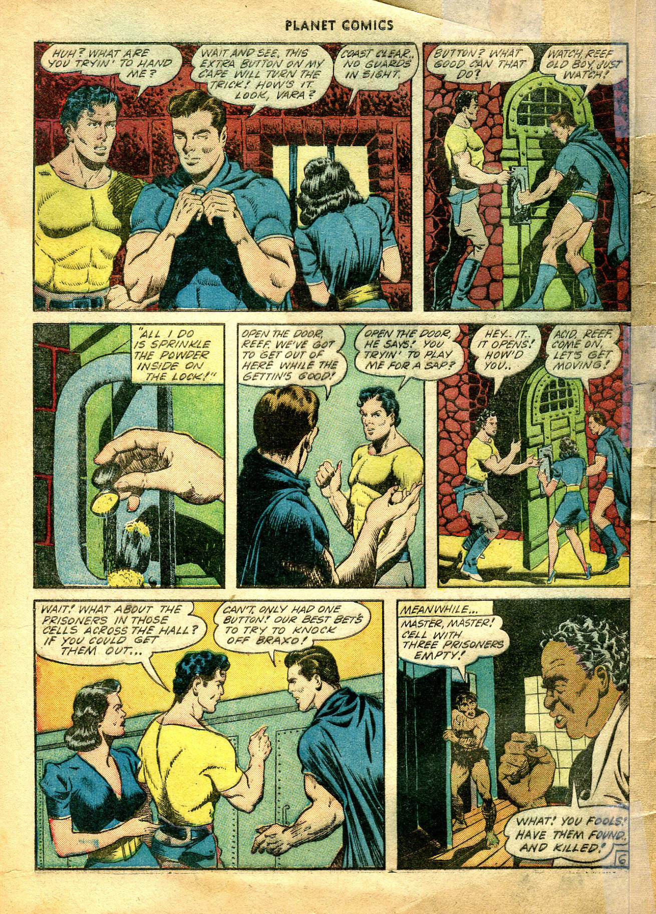 Planet Comics #26 (Fiction House), page 57. Public domain (US).
