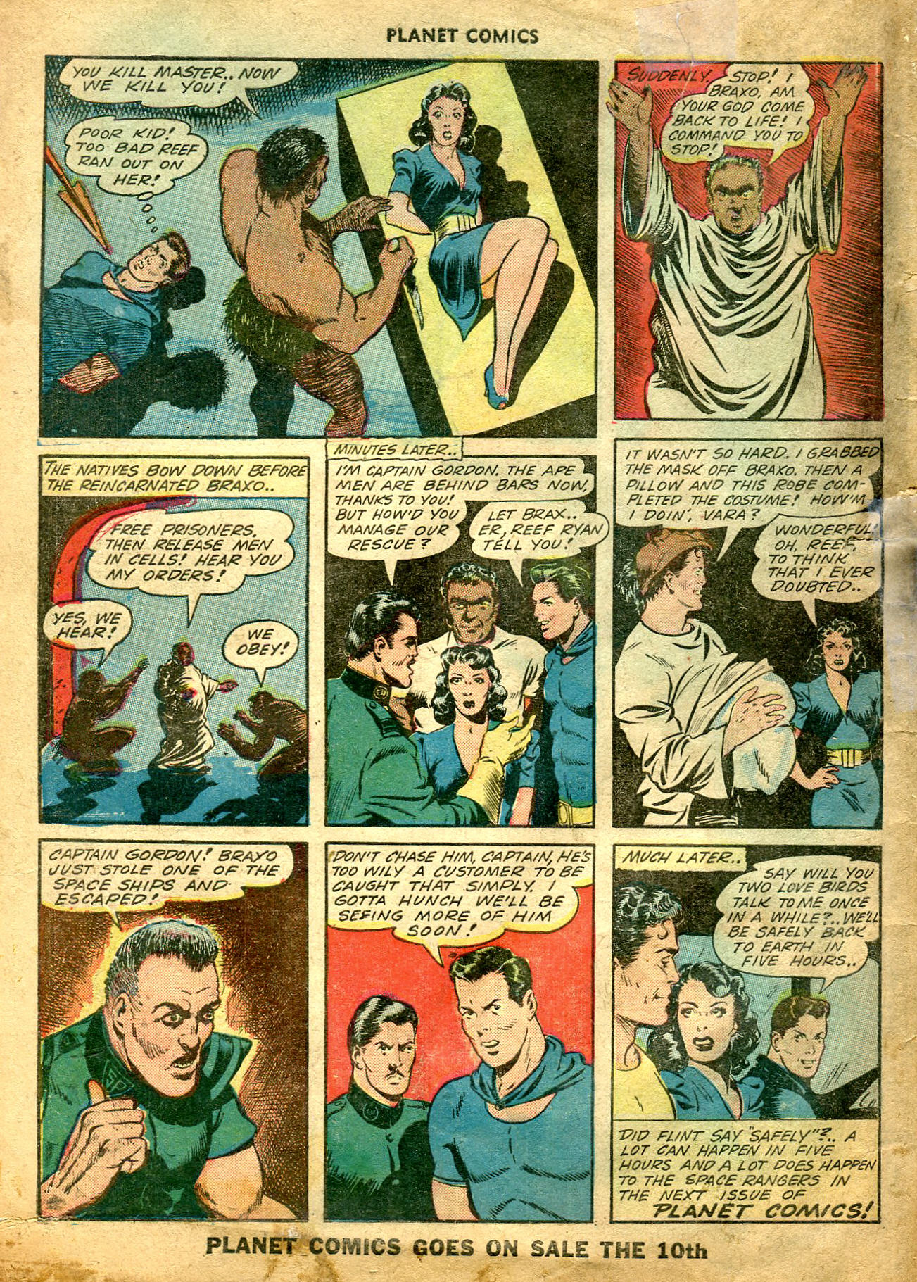 Planet Comics #26 (Fiction House), page 59. Public domain (US).