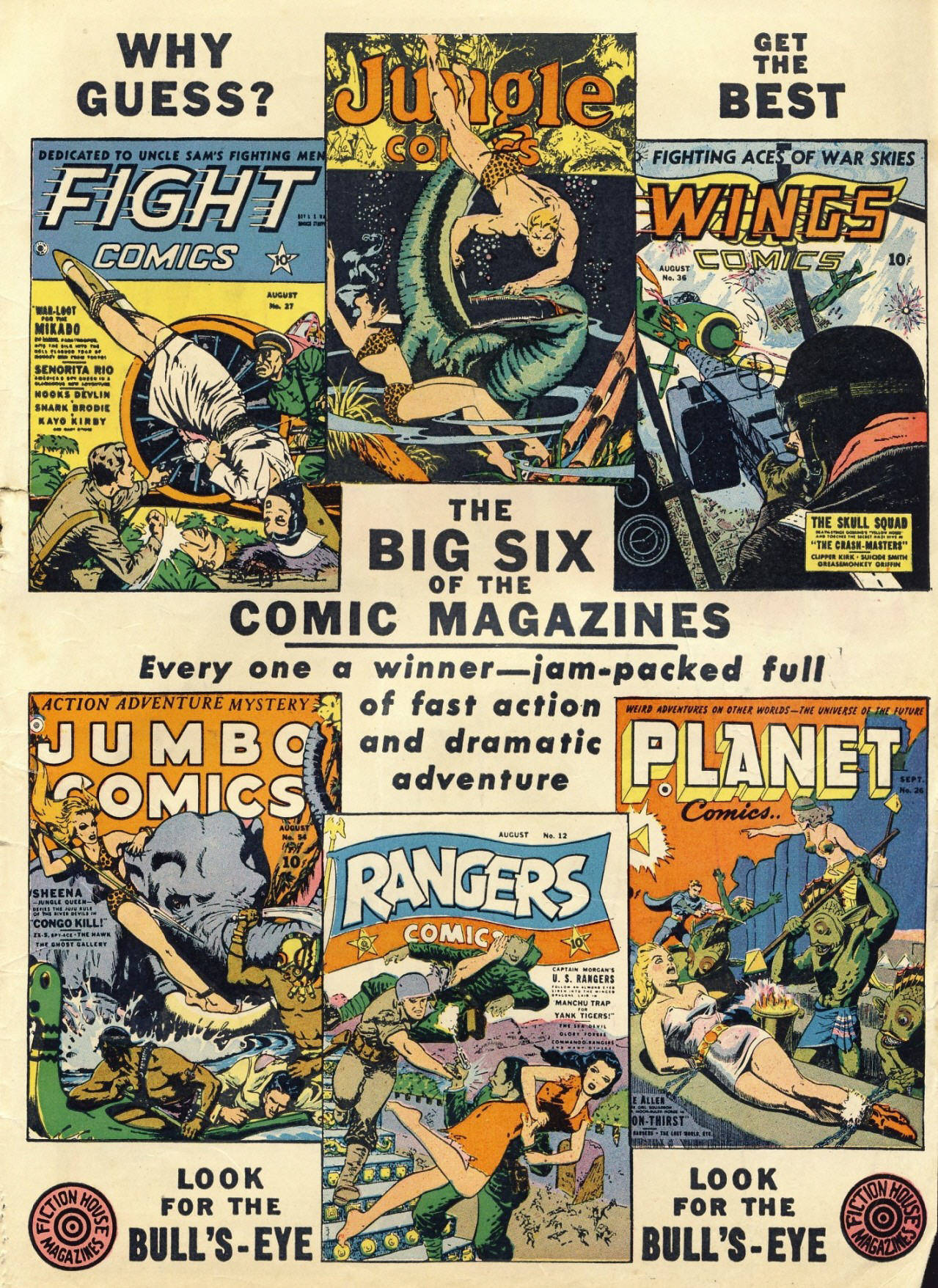 Planet Comics #26 (Fiction House), page 60. Public domain (US).