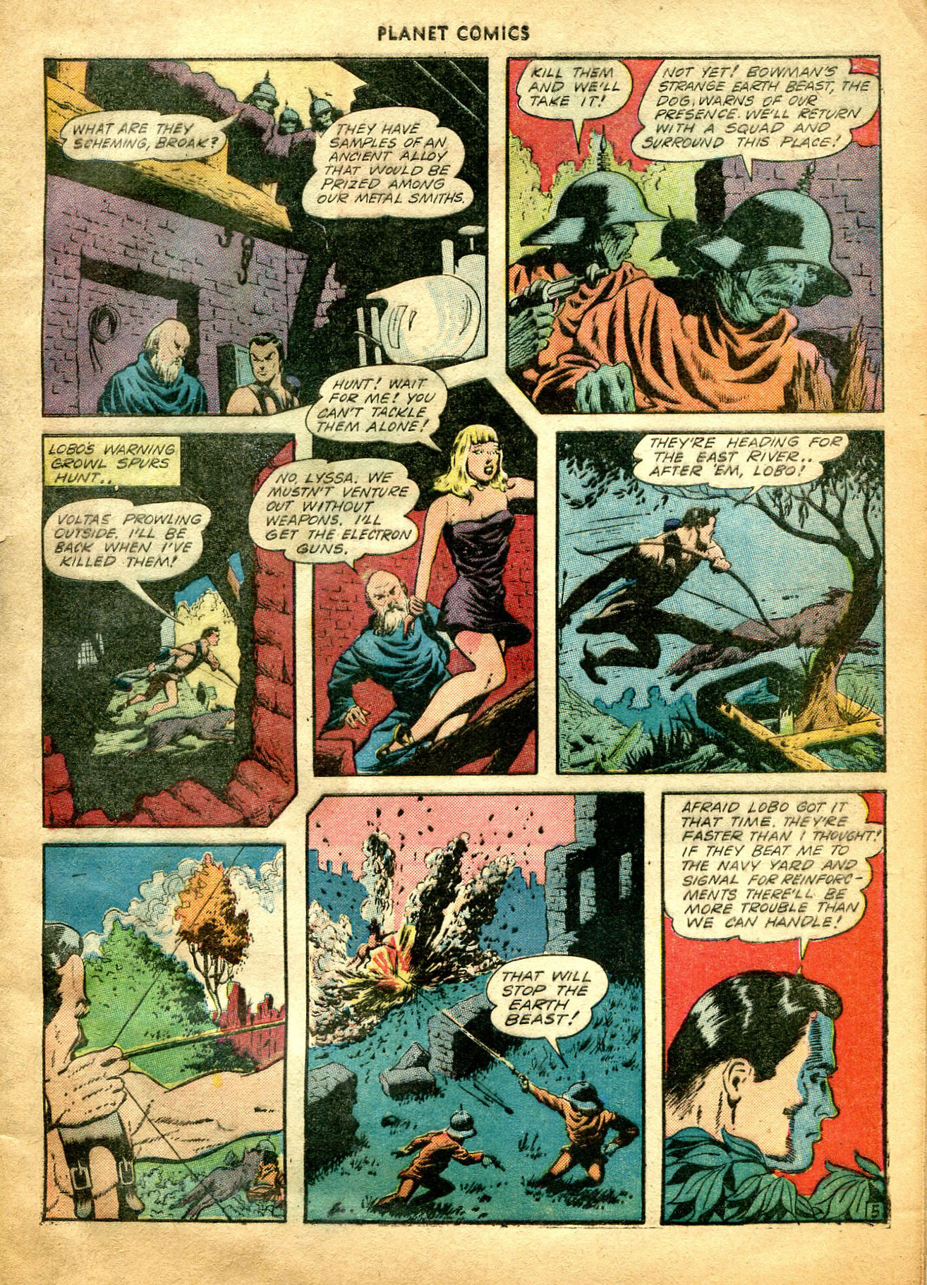 Planet Comics #26 (Fiction House), page 8. Public domain (US).