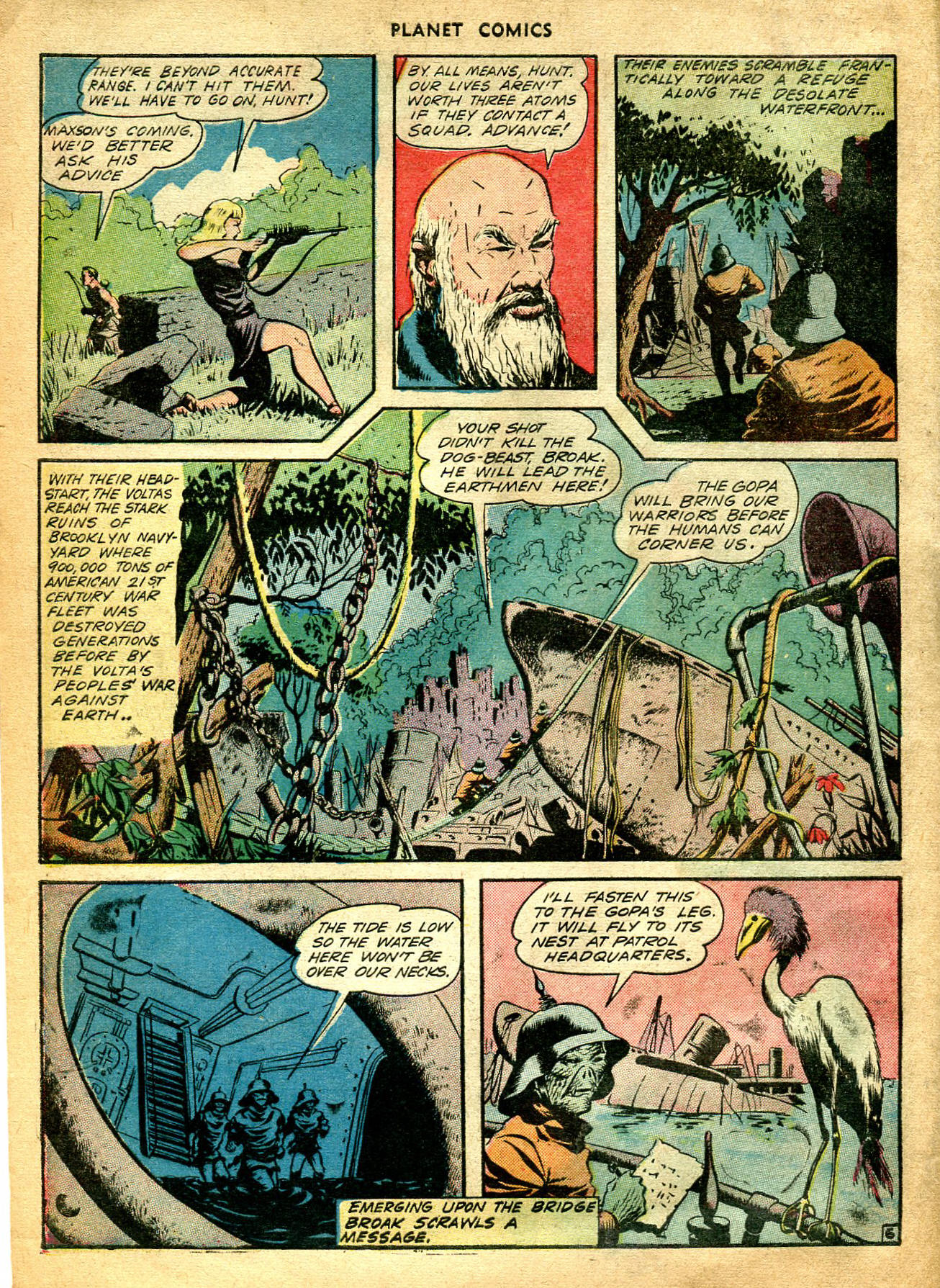 Planet Comics #26 (Fiction House), page 9. Public domain (US).