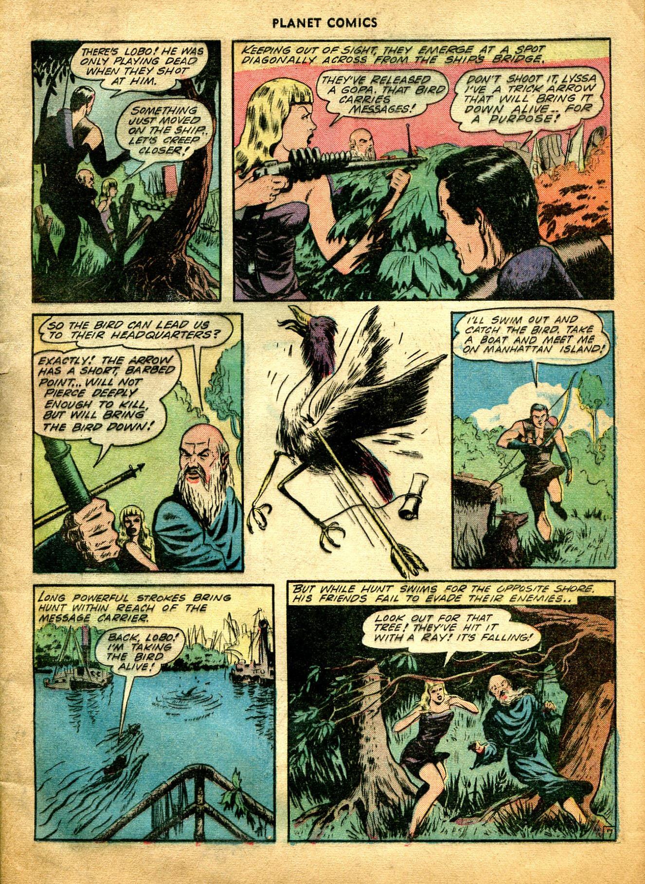 Planet Comics #26 (Fiction House), page 10. Public domain (US).