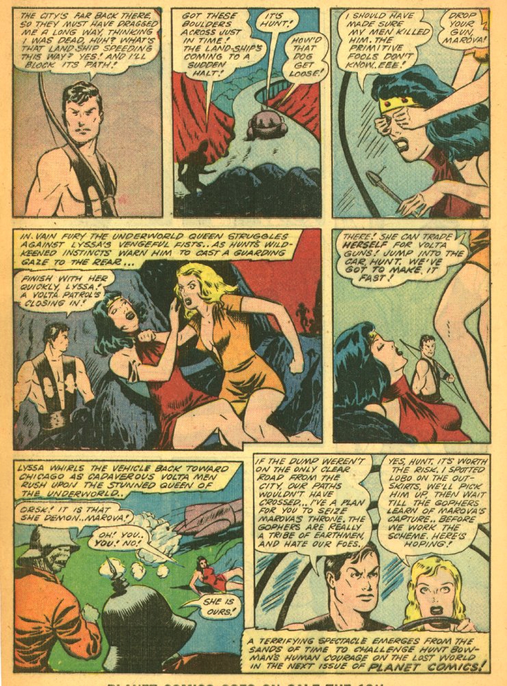 Planet Comics #27 (Fiction House), page 12. Public domain (US).
