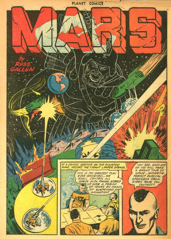 Planet Comics #27 (Fiction House), page 13. Public domain (US).