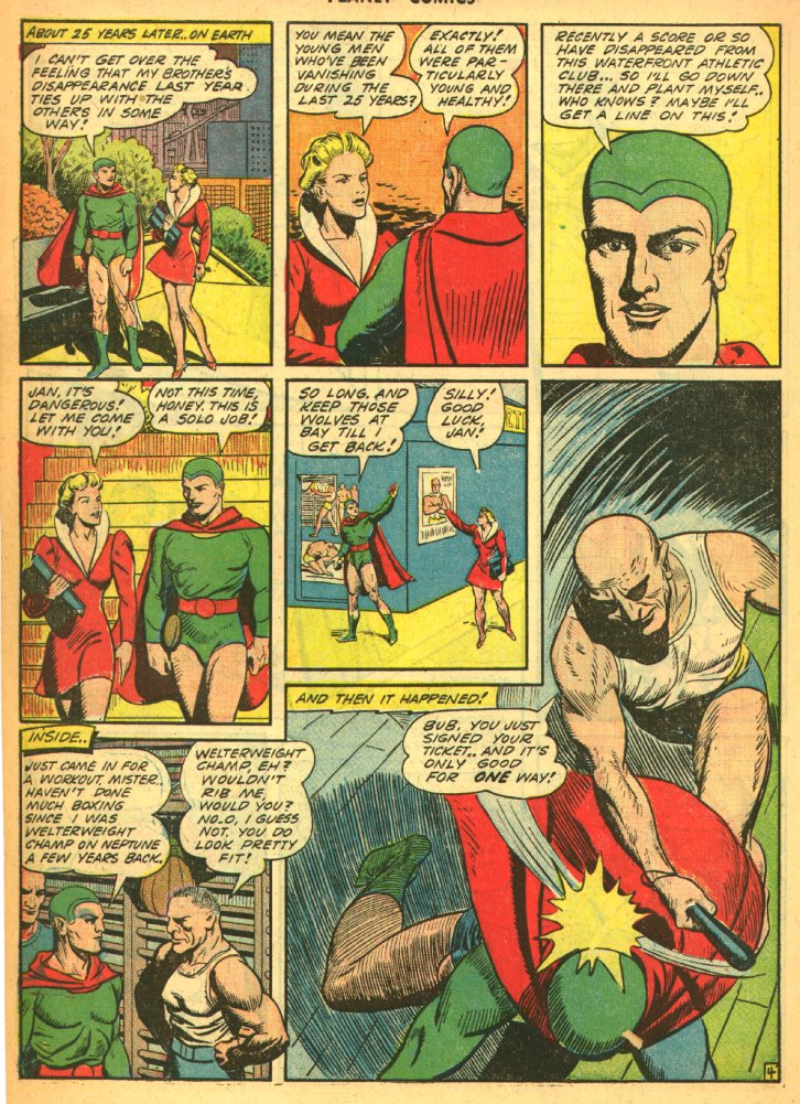 Planet Comics #27 (Fiction House), page 16. Public domain (US).