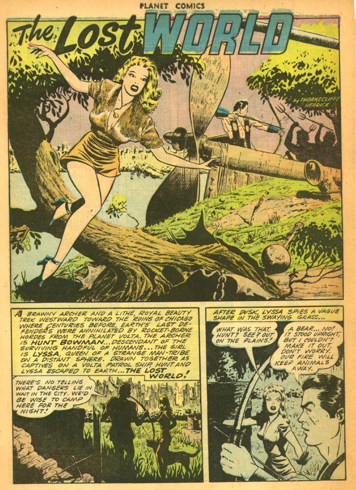 Planet Comics #27 (Fiction House), page 3. Public domain (US).