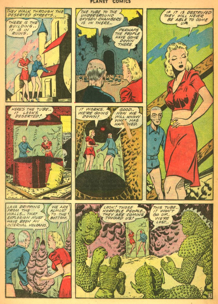 Planet Comics #27 (Fiction House), page 23. Public domain (US).