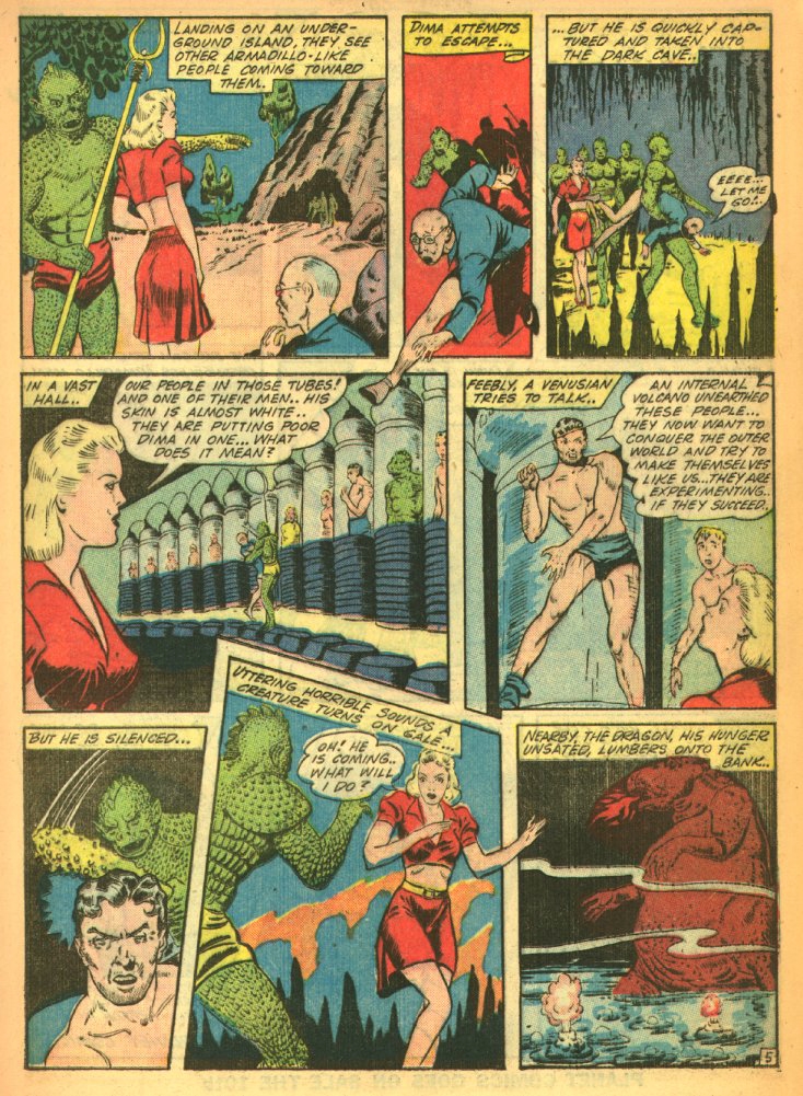 Planet Comics #27 (Fiction House), page 25. Public domain (US).