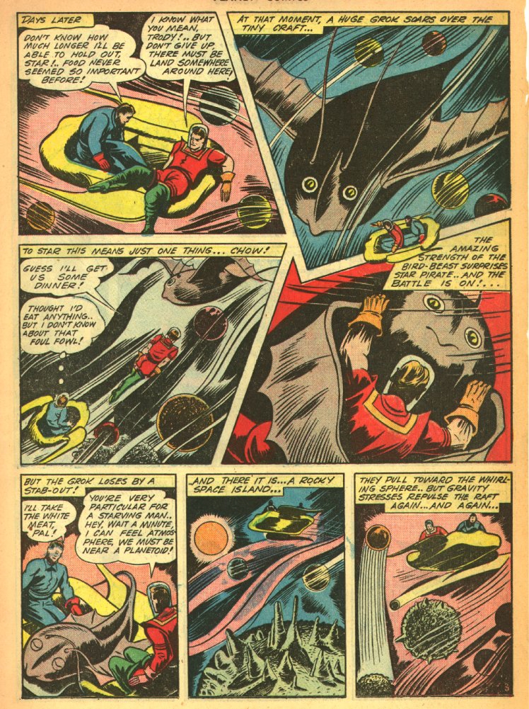 Planet Comics #27 (Fiction House), page 29. Public domain (US).