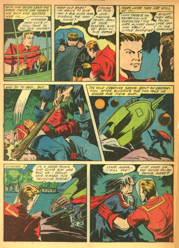 Planet Comics #27 (Fiction House), page 31. Public domain (US).