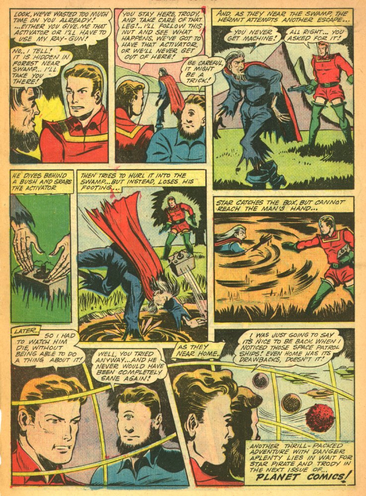 Planet Comics #27 (Fiction House), page 34. Public domain (US).