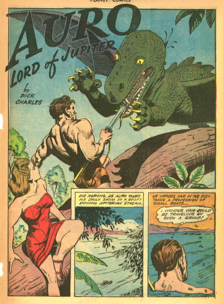 Planet Comics #27 (Fiction House), page 39. Public domain (US).