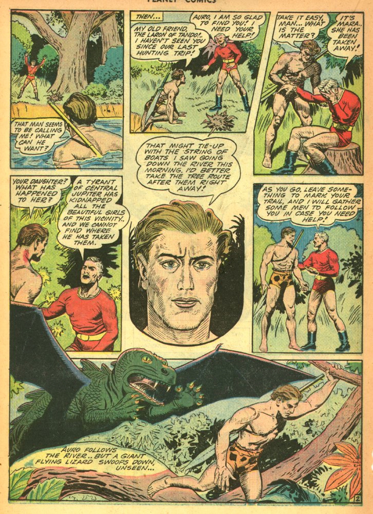 Planet Comics #27 (Fiction House), page 40. Public domain (US).