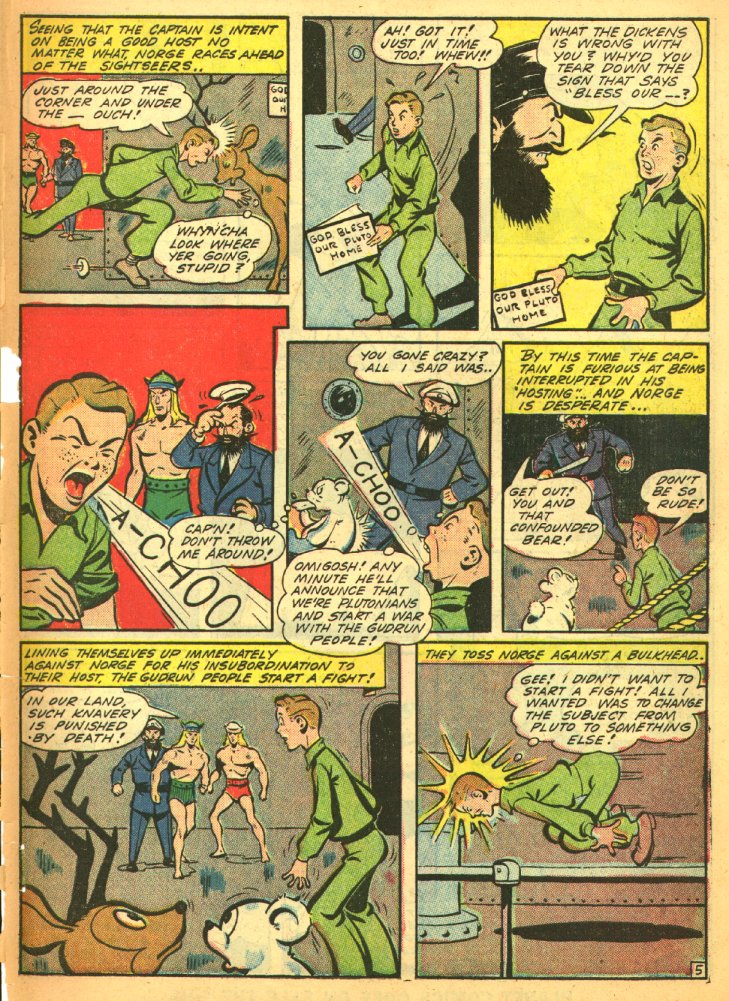 Planet Comics #27 (Fiction House), page 49. Public domain (US).