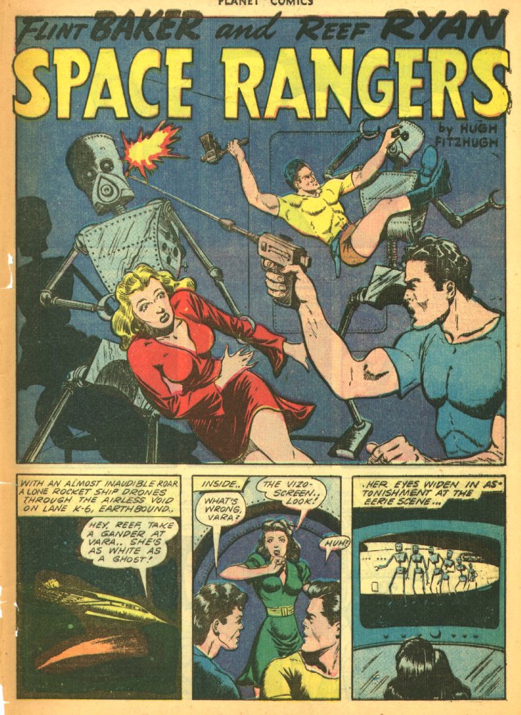 Planet Comics #27 (Fiction House), page 51. Public domain (US).