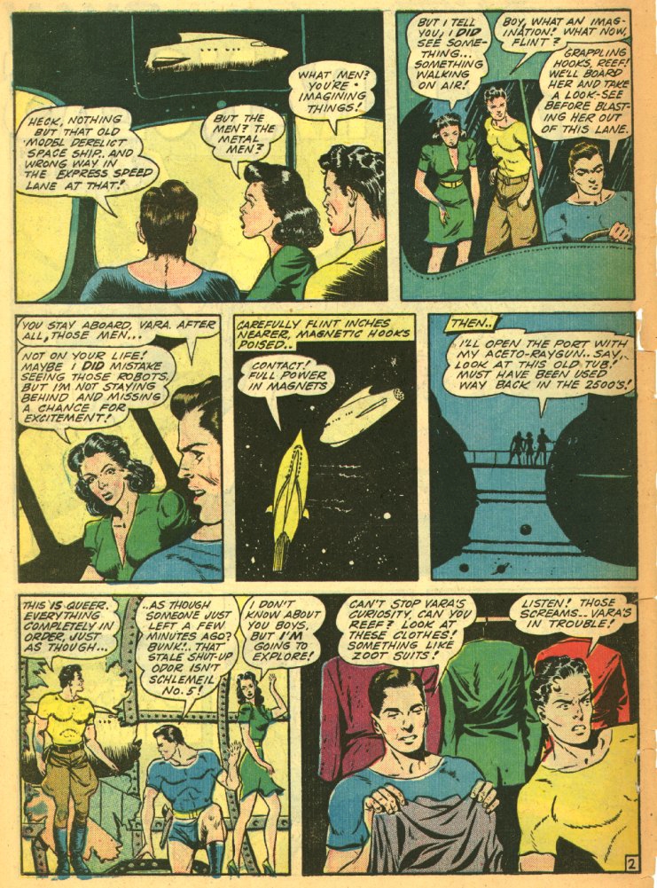 Planet Comics #27 (Fiction House), page 52. Public domain (US).
