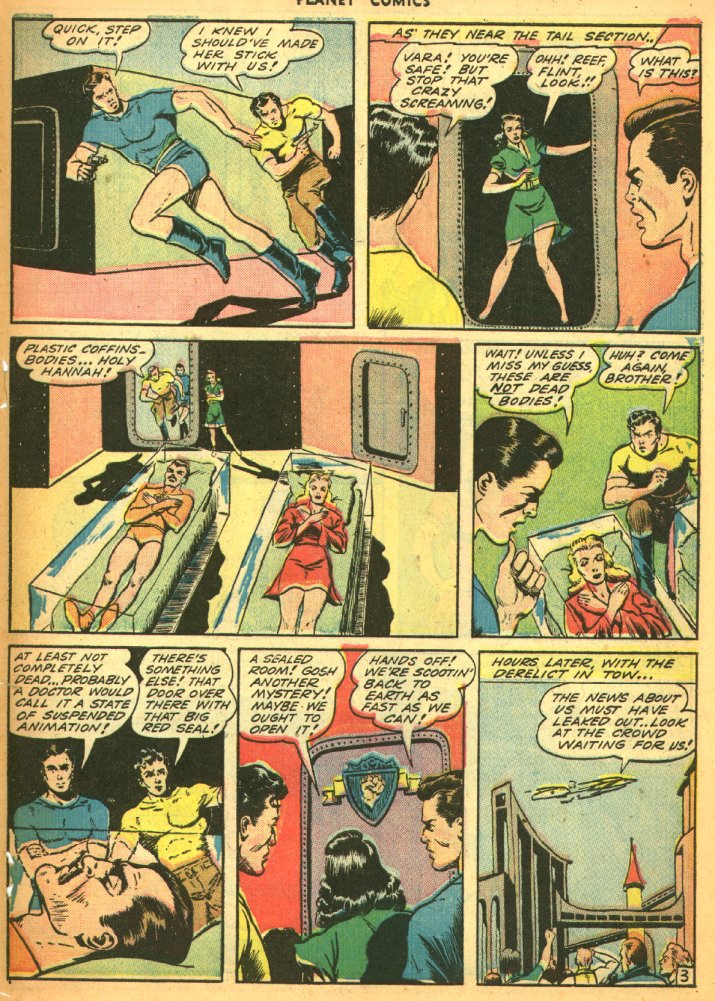 Planet Comics #27 (Fiction House), page 53. Public domain (US).