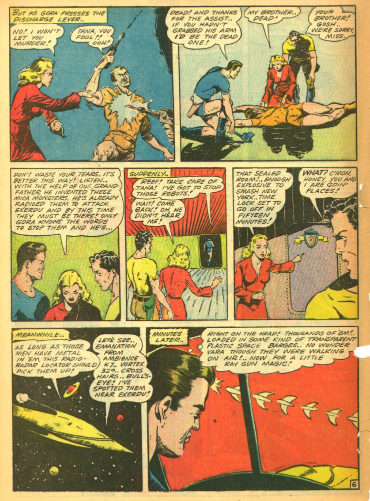 Planet Comics #27 (Fiction House), page 56. Public domain (US).