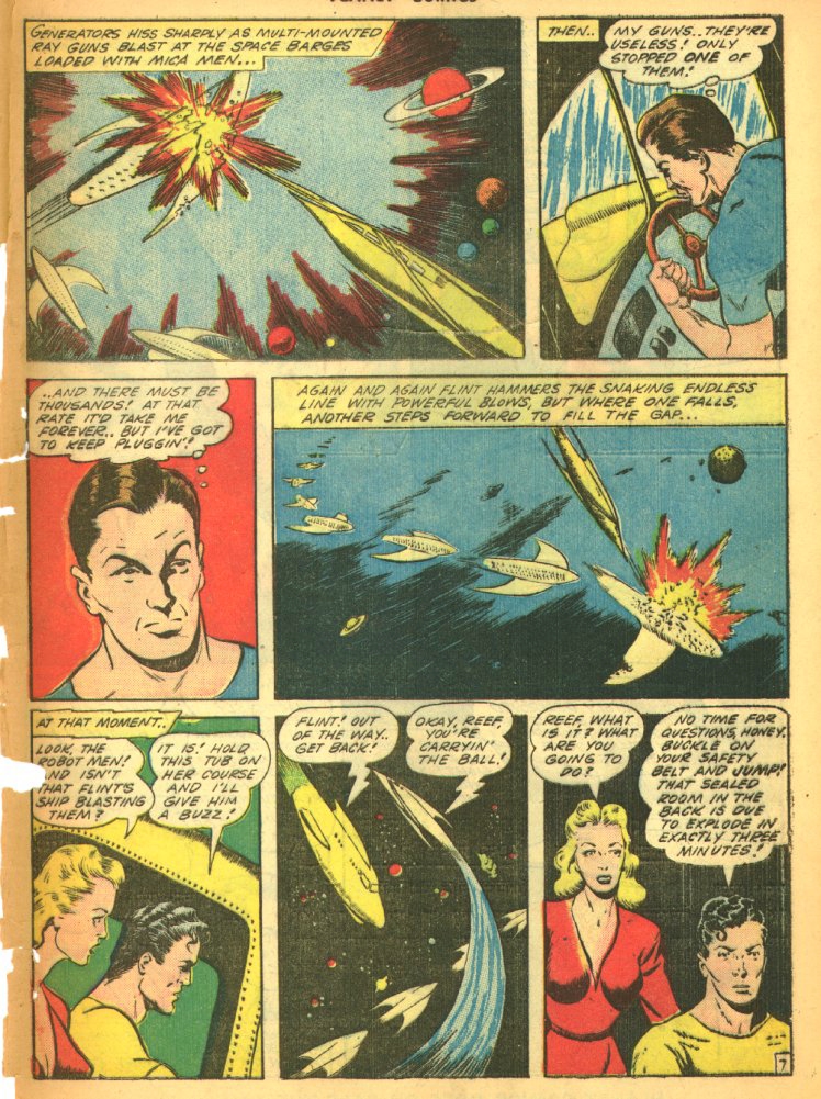 Planet Comics #27 (Fiction House), page 57. Public domain (US).
