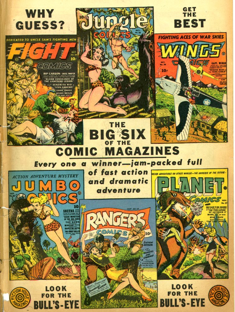 Planet Comics #27 (Fiction House), page 59. Public domain (US).
