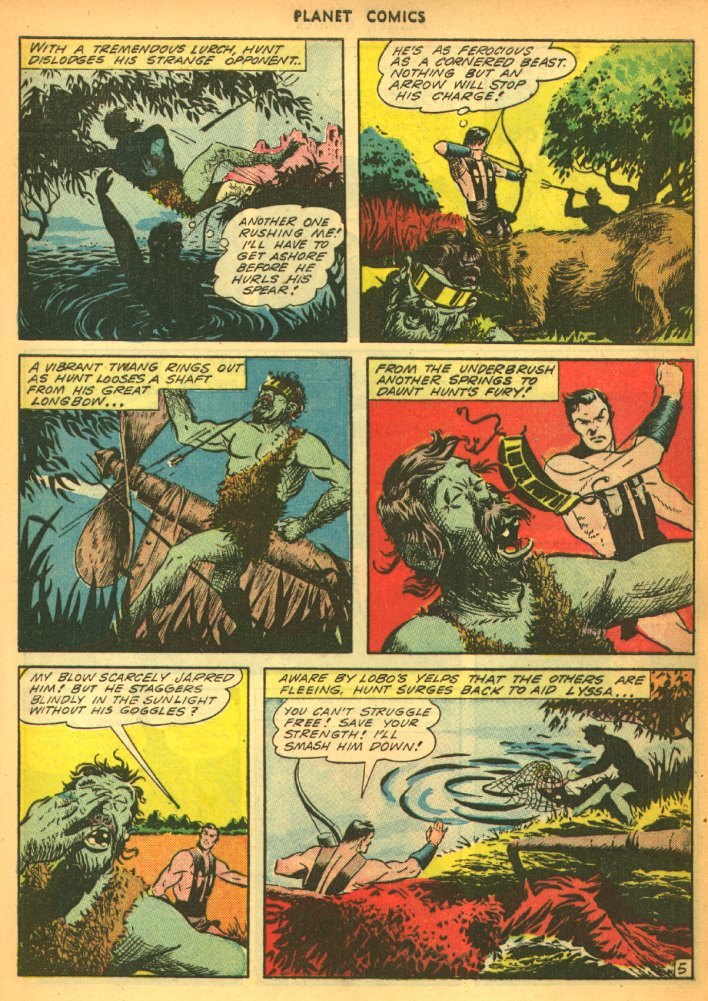 Planet Comics #27 (Fiction House), page 7. Public domain (US).