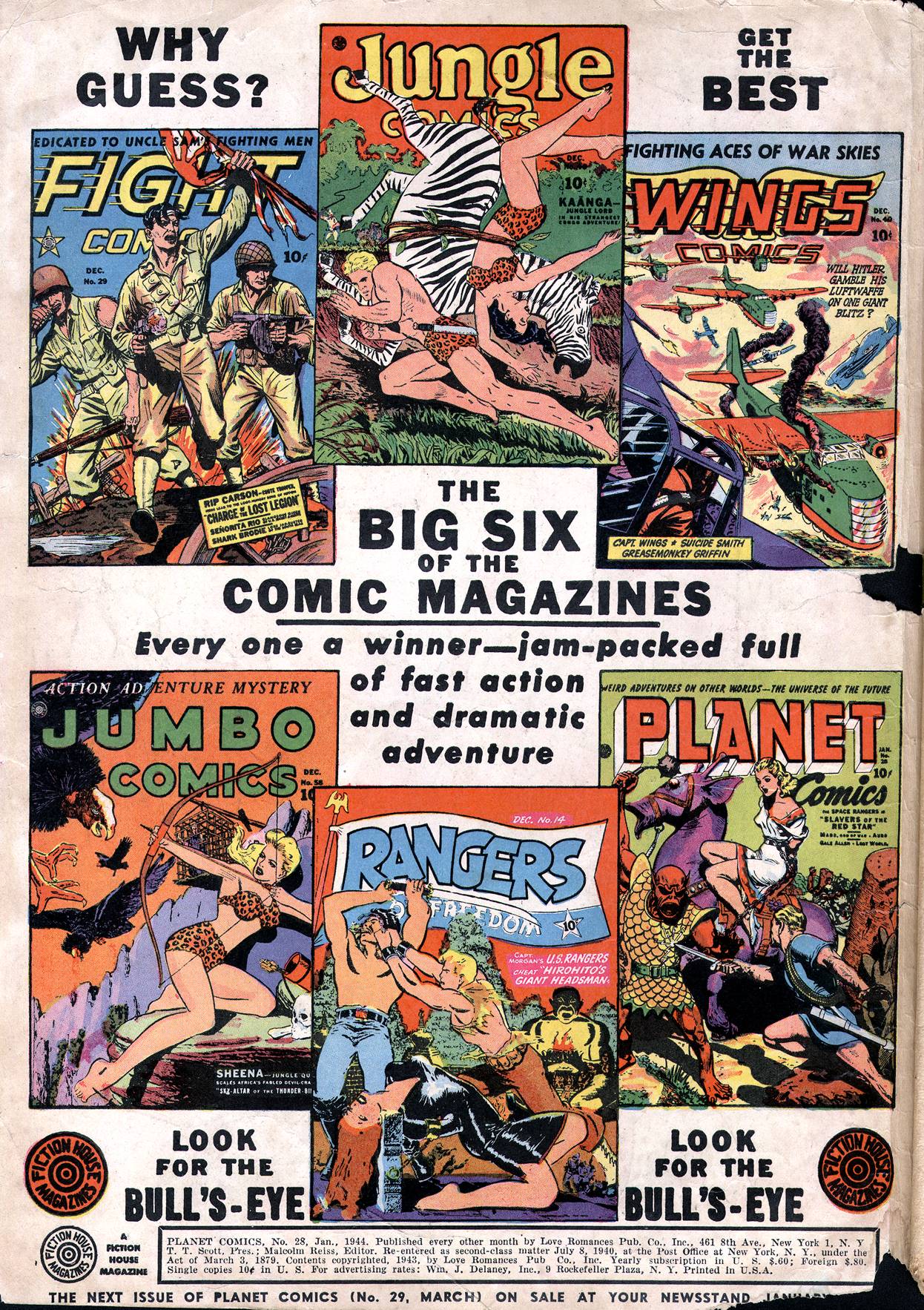 Planet Comics #28 (Fiction House), page 2. Public domain (US).