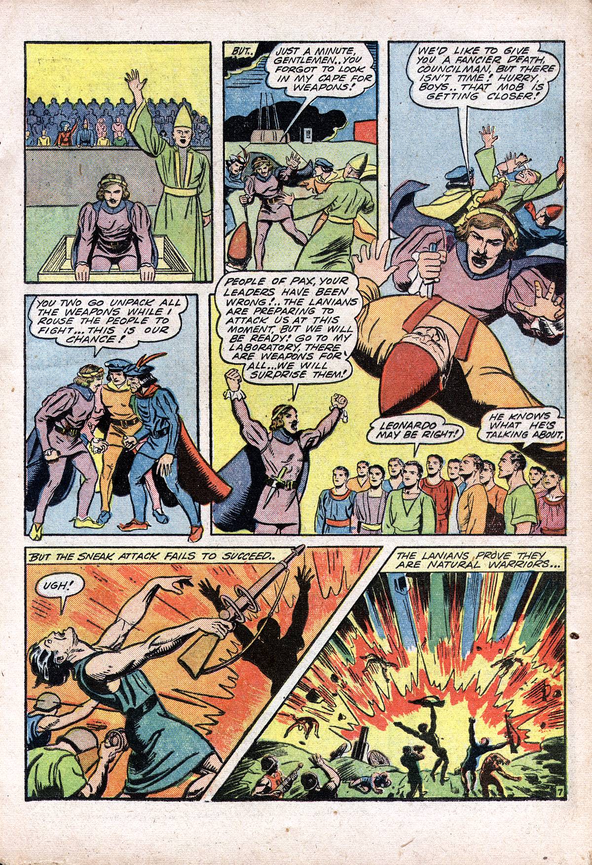 Planet Comics #28 (Fiction House), page 19. Public domain (US).
