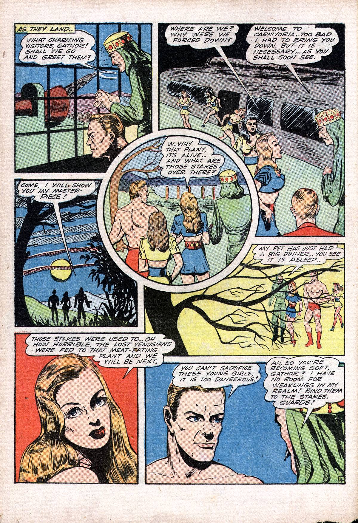 Planet Comics #28 (Fiction House), page 24. Public domain (US).