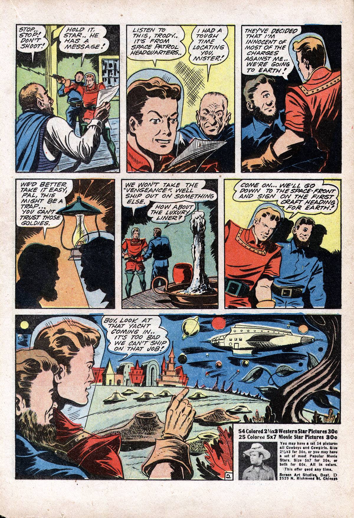 Planet Comics #28 (Fiction House), page 29. Public domain (US).