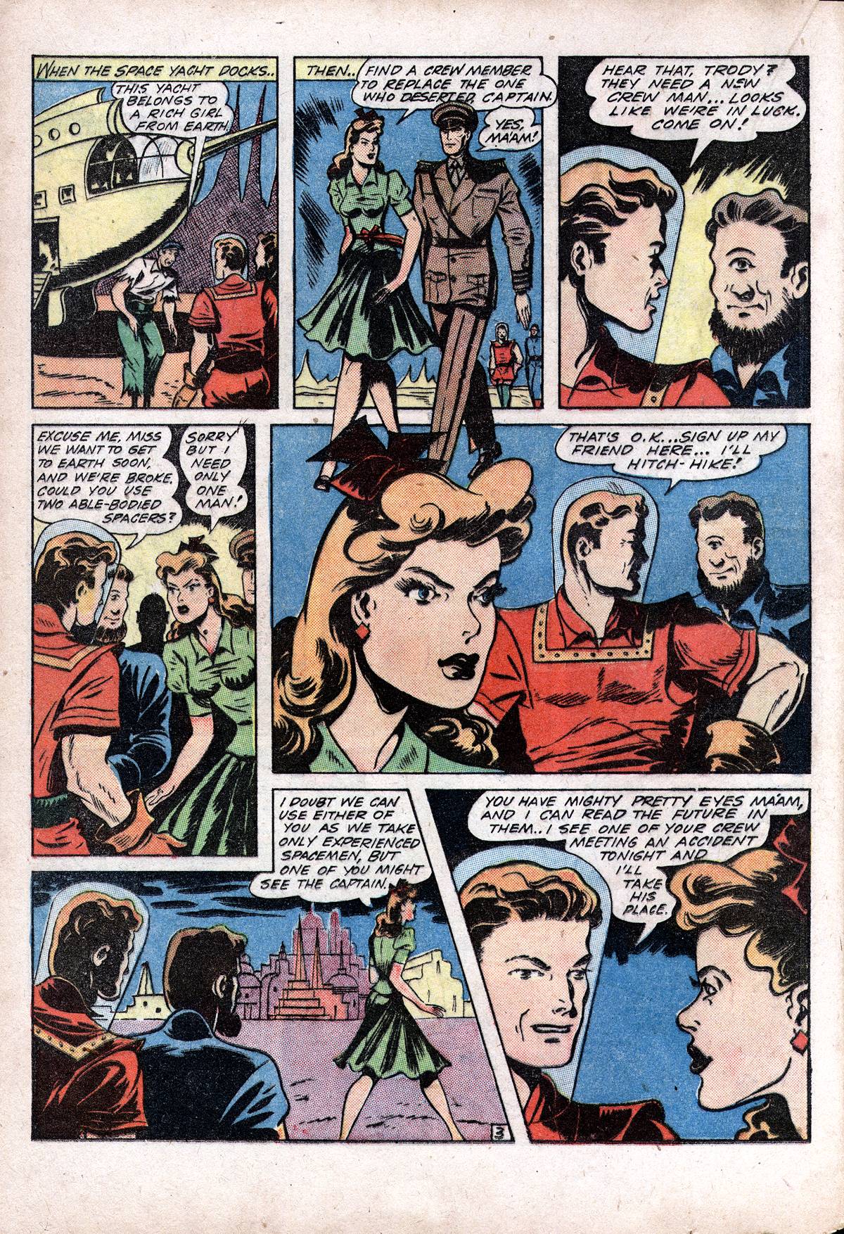Planet Comics #28 (Fiction House), page 30. Public domain (US).