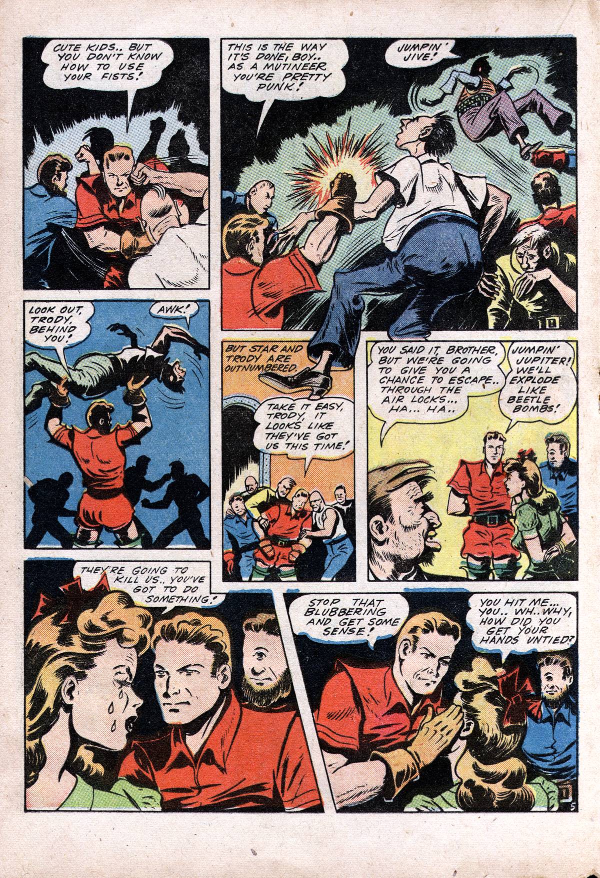 Planet Comics #28 (Fiction House), page 32. Public domain (US).