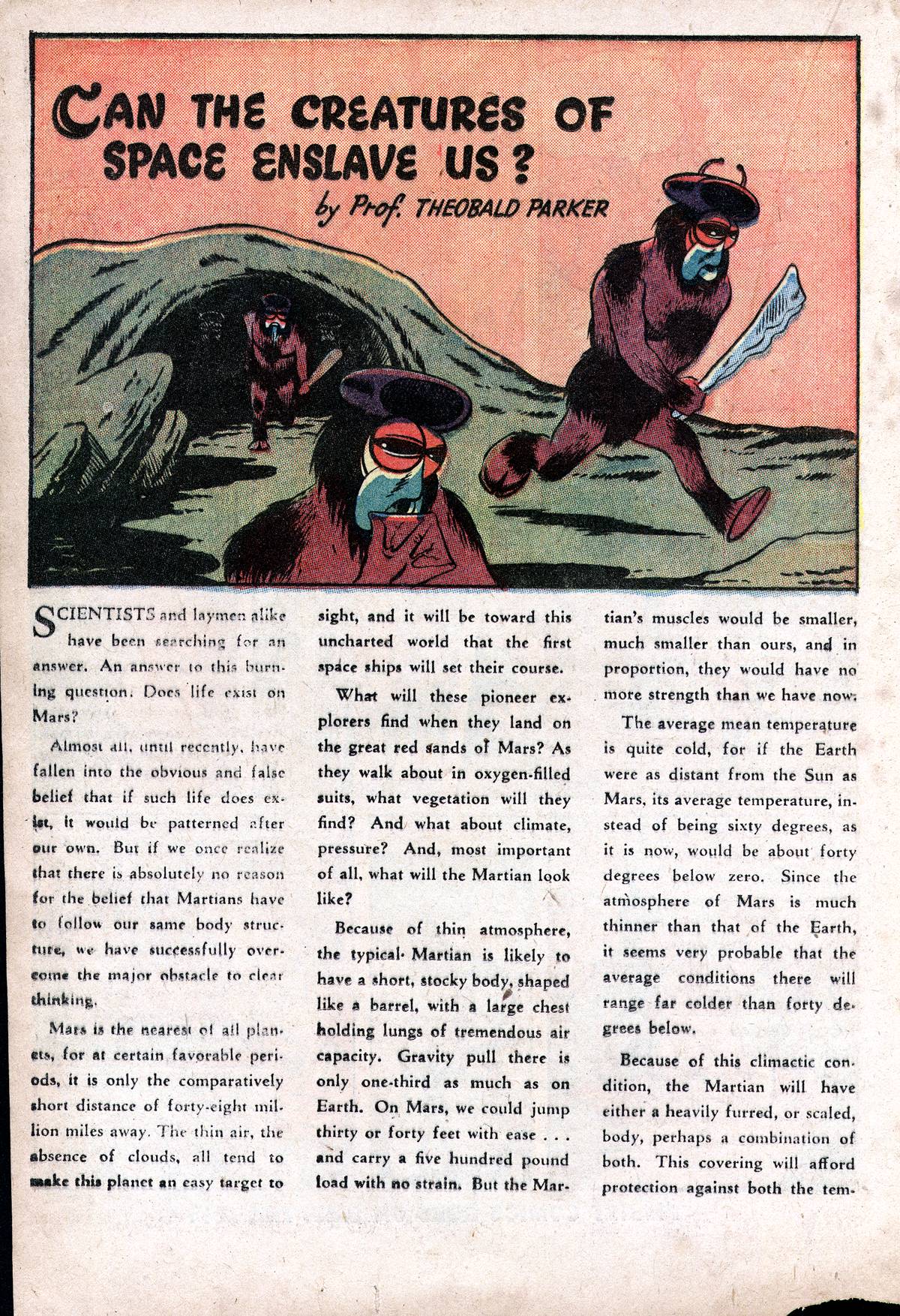 Planet Comics #28 (Fiction House), page 36. Public domain (US).